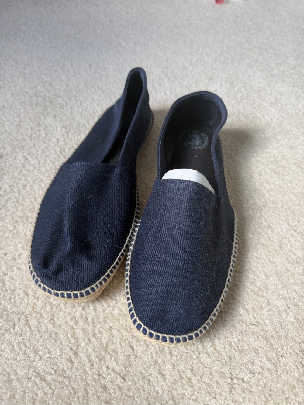 Men's Navy Canvas Slip-On Loafers